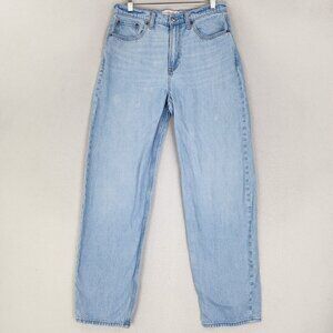 Abercrombie Fitch Jeans Womens 8 Blue The Taper Jean High Rise Light Wash Denim